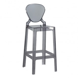 北歐透明塑料酒吧椅現代簡約凳子高款家用靠背高腳椅亞克力吧台椅