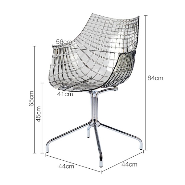 北歐透明餐椅家用設計師網紅凳子書桌用書房辦公椅子