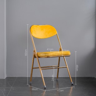 北歐中古化妝椅靠背現代簡約折疊餐椅家用凳子書桌用