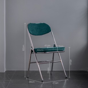 北歐中古化妝椅靠背現代簡約折疊餐椅家用凳子書桌用