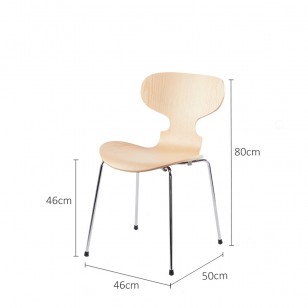 中古螞蟻餐椅家用設計師鐵藝餐桌椅子靠背輕奢書房凳子書桌用-A款