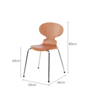 中古螞蟻餐椅家用設計師鐵藝餐桌椅子靠背輕奢書房凳子書桌用-B款