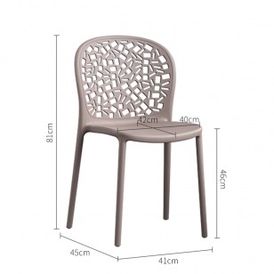 北歐塑料椅子家用經濟型簡約靠背椅奶茶店镂空餐椅加厚凳子書桌用