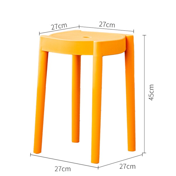 北歐塑料小凳子家用客廳可疊放簡約板凳經濟型圓凳門口創意換鞋凳