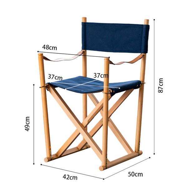 北歐實木折疊椅子家用小戶型便攜帆布陽台靠背休閒椅戶外露營靠椅