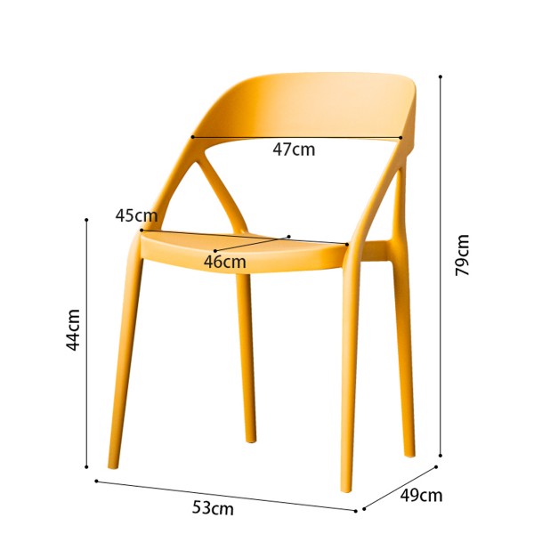 北歐經濟型塑料椅子家用現代簡約可疊放餐椅靠背奶茶店網紅休閑椅