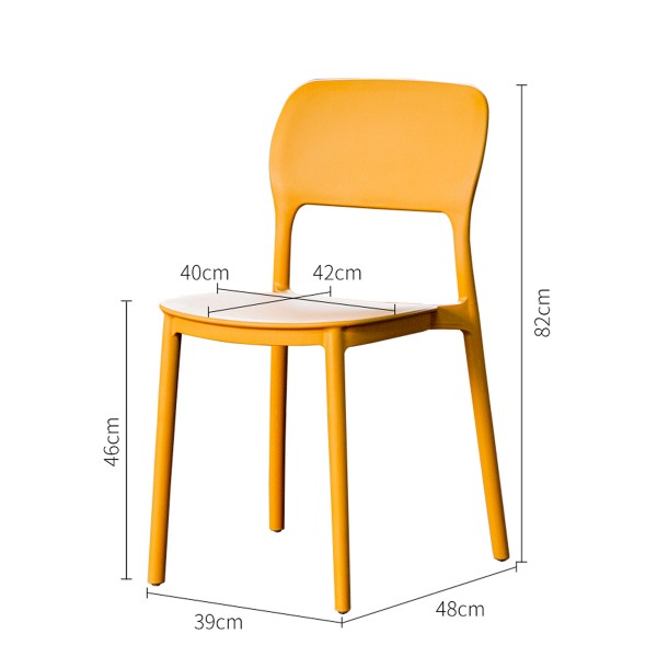 北歐塑料餐椅家用現代簡約經濟型餐桌椅子靠背可疊放休閑書桌凳子