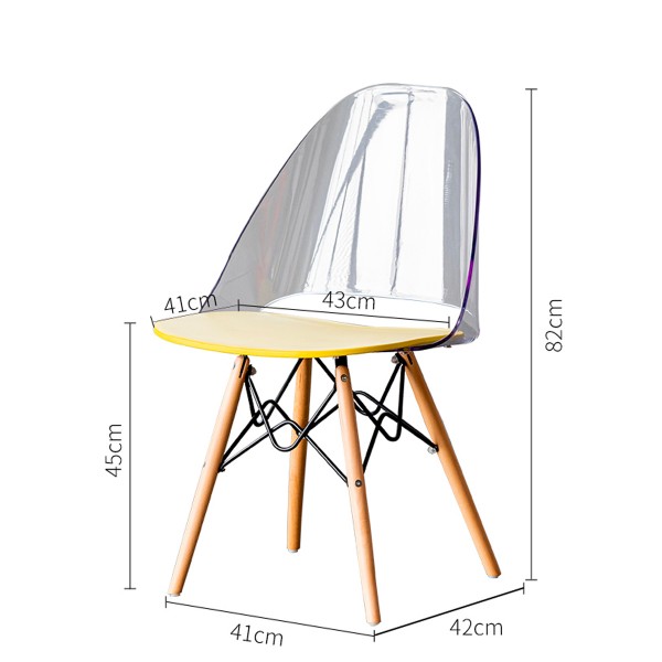 北歐透明餐椅家用設計師靠背餐桌椅子臥室塑料化妝椅書房書桌凳子