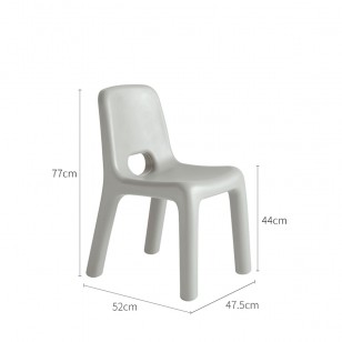 網紅創意餐椅家用設計師簡約塑料加厚椅子民宿單人休閒靠背椅