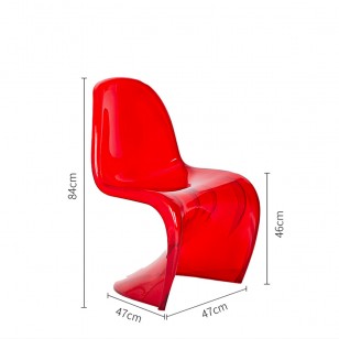 北欧亚克力餐椅家用创意S形潘东椅简约梳妆凳透明塑料椅子