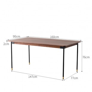 北歐實木餐桌現代簡約輕奢長方形桌子吃飯家用小戶型飯桌洽談桌椅
