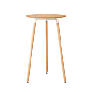 圓形吧台桌北歐實木家用高腳桌簡約現代設計師奶茶店簡易吧台桌椅