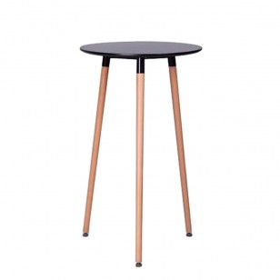 圓形吧台桌北歐實木家用高腳桌簡約現代設計師奶茶店簡易吧台桌椅