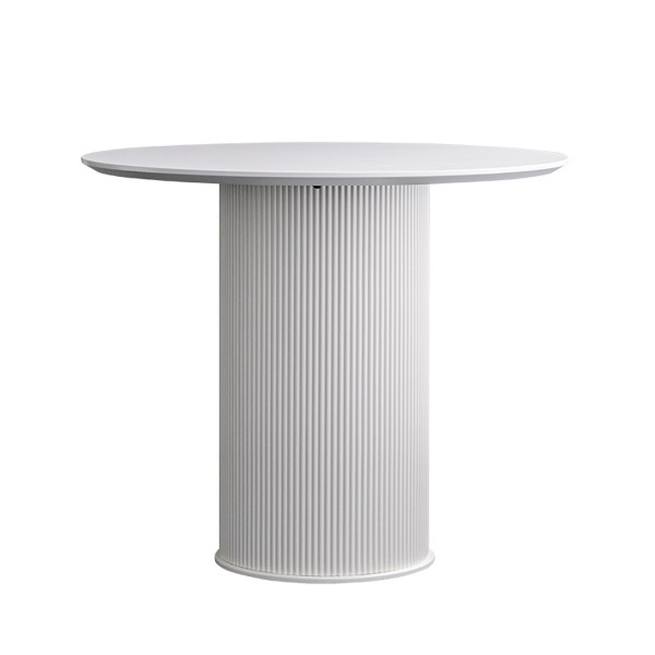 北歐設計師簡約圓餐桌家用小戶型圓形桌子白色輕奢吃飯桌洽談圓桌