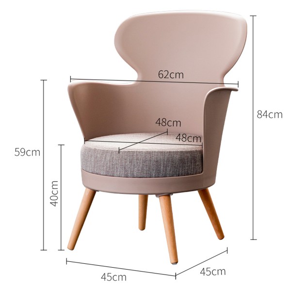 北歐單人梳化椅家用小戶型客廳簡約布藝單椅臥室陽台靠背休閑椅子