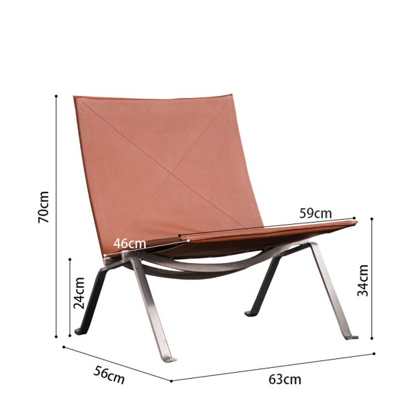 北歐不銹鋼單人梳化椅小戶型客廳簡約單椅設計師輕奢陽台休閒椅子