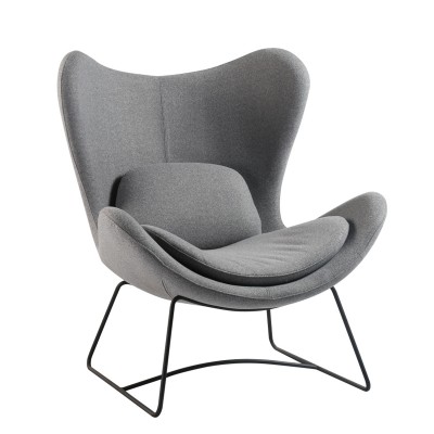 瓦濟休閑椅/簡約布藝躺椅現代梳化椅