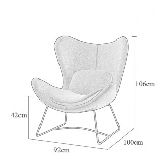 瓦濟休閑椅/簡約布藝躺椅現代梳化椅
