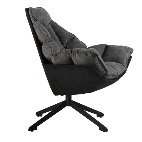 肌肉轉椅簡約休閑躺椅現代布藝單人梳化椅子