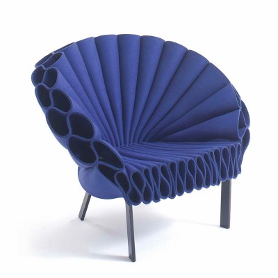 孔雀躺椅/簡約布藝單人梳化椅現代休閑椅子