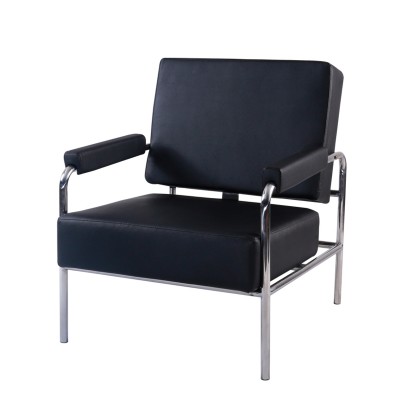 北歐不鏽鋼皮藝休閑梳化椅子