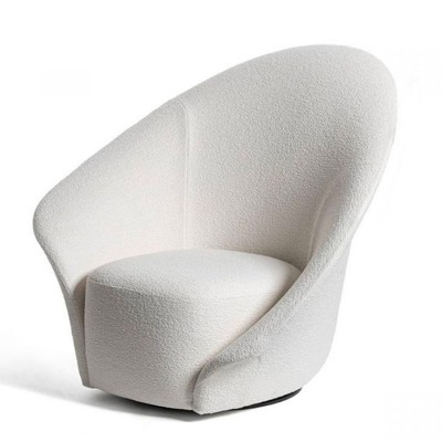 莉莉娅旋轉扶手椅簡約現代布藝梳化椅子