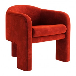 米洛鮑曼扶手椅簡約現代布藝單人梳化椅子