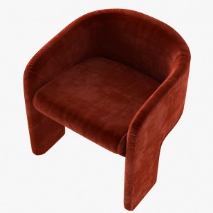 米洛鮑曼扶手椅簡約現代布藝單人梳化椅子
