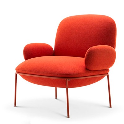 氣球梳化椅簡約布藝休閑躺椅現代皮藝會客椅子