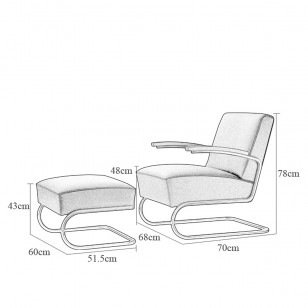 简约现代皮艺带扶手休闲躺椅沙发椅