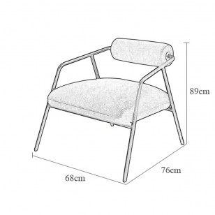 賽勒斯椅 簡約布藝單人梳化椅 現代休閑躺椅