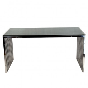 卡萊爾長凳簡約現代不鏽鋼矮凳正方形凳子玻璃餐桌
