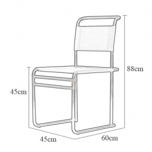 布勞耶椅中古風金屬鋼管椅簡約現代加厚革馬鞍皮餐椅