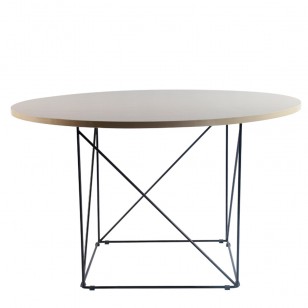 北歐金屬鋼架圓形家用餐桌簡約現代經濟型飯桌