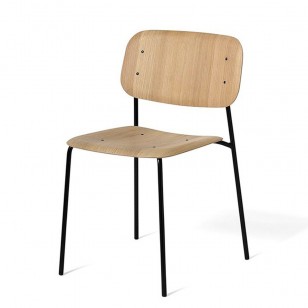 軟邊椅子北歐實木彎板餐椅簡約現代休閑堆疊椅