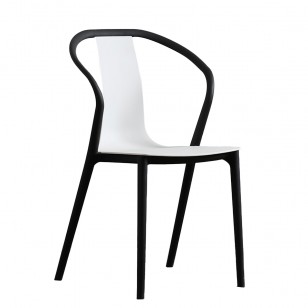 貝爾維爾扶手椅/簡約塑料堆疊餐椅子