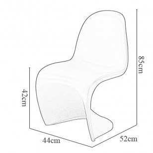 潘东椅潘顿S型餐椅简约塑料堆叠洽谈接待椅