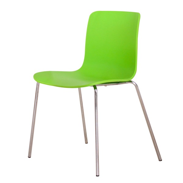 哈爾堆疊鋼腳餐椅簡約設計師洽談椅