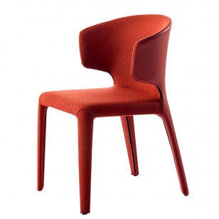 赫拉扶手椅設計師創意簡約軟包餐椅現代皮藝椅