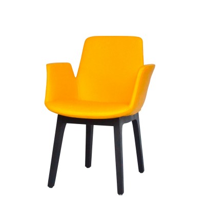 文圖拉扶手餐椅北歐設計師皮藝休閑椅子