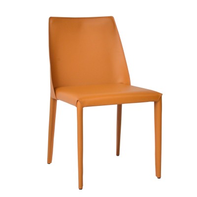 丹蒂椅簡約現代硬皮革餐椅靠背椅書桌椅北歐全皮椅子