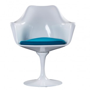 郁金香扶手餐椅現代簡約設計師旋轉椅子
