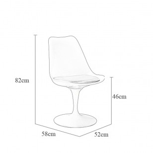 郁金香椅現代簡約塑料設計師旋轉餐椅洽談椅