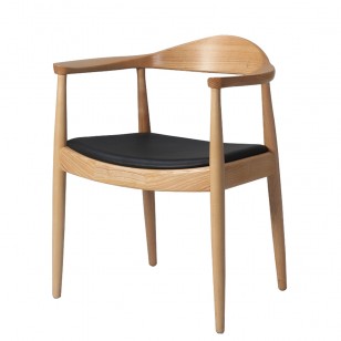 明椅肯尼迪總統椅簡約實木餐椅洽談椅子