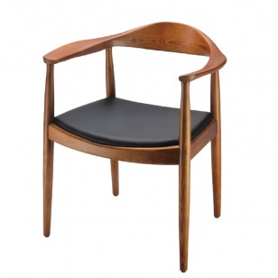 明椅肯尼迪總統椅簡約實木餐椅洽談椅子