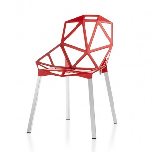 幾何一號 鑄鐵餐椅簡約設計師鐵藝戶外堆疊放休閑椅子