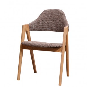 指南針椅簡約實木布藝扶手餐椅現代皮藝椅
