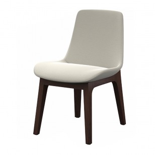 文圖拉椅設計師實木餐椅簡約現代布藝皮藝軟靠椅子