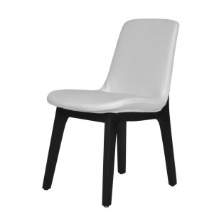文圖拉椅設計師實木餐椅簡約現代布藝皮藝軟靠椅子