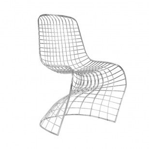鋼絲潘東椅簡約鐵藝餐椅現代戶外椅